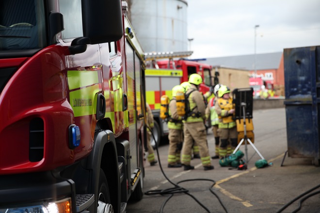 The side of a fire engine from Loughborough